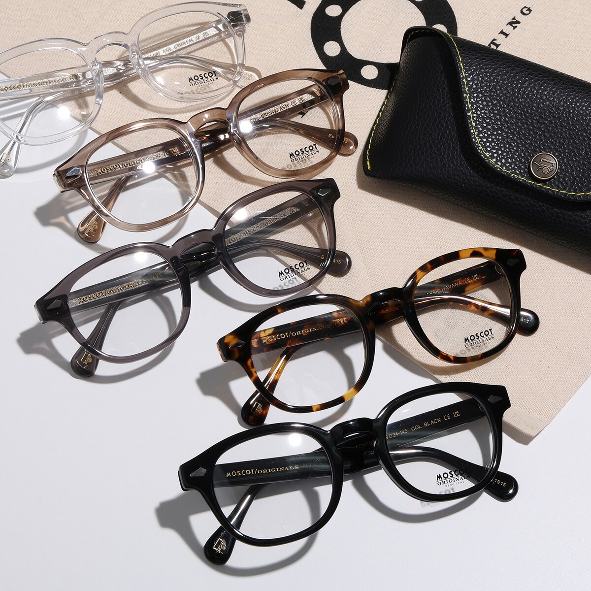 MOSCOT モスコット メガネ LEMTOSH レムトッシュ メンズ ウェリントン型 クリアフレーム めがね 眼鏡 伊達メガネ 黒縁 アイウェア カラー7色