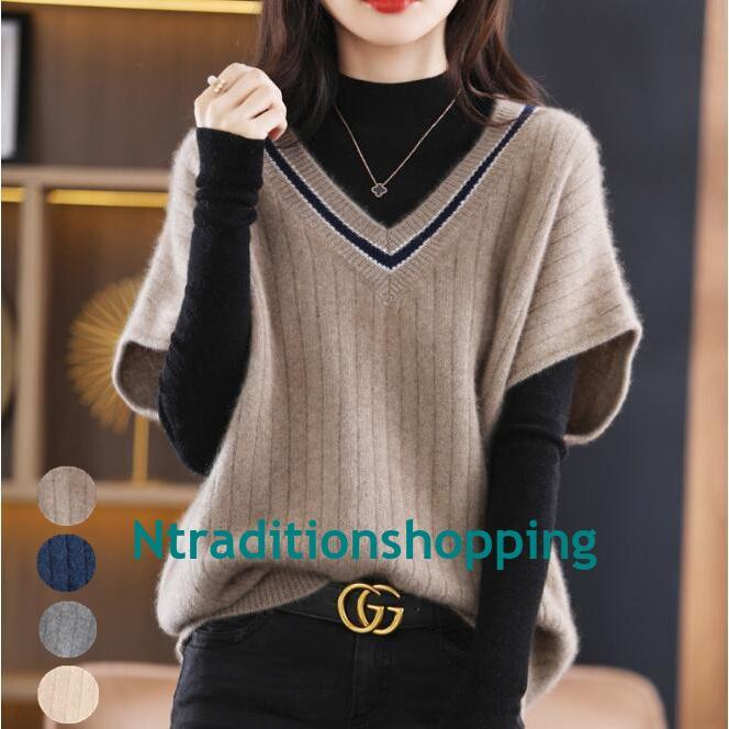 【2025新作】ベスト ニットベスト ノースリーブ セーター トップス ゆったり ニットソー ベーシック ニット ゆるっとお洒落