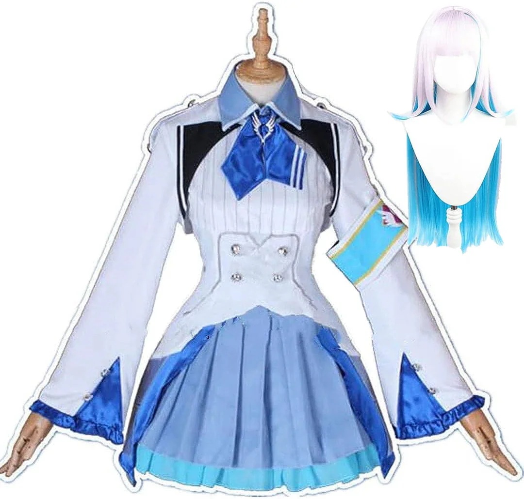 リゼヘルエスタ コスプレ衣装 服＋ウィッグ セット バーチャルYouTuber VTuber コスチューム変装 レディース イベント 仮装 文化祭 ステージ服 制服 学園祭 演出服 jk制服