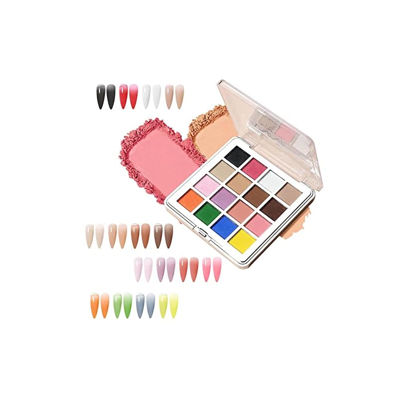 YAYAMIYA ネイルパウダー ネイルアート ミラーパウダーグラデーションネイルパウダー 16色顔料 グリッター ネイル＆レジン用 ミラーパウダー 固形 ネイルパウダー パレット オーロラパウダー