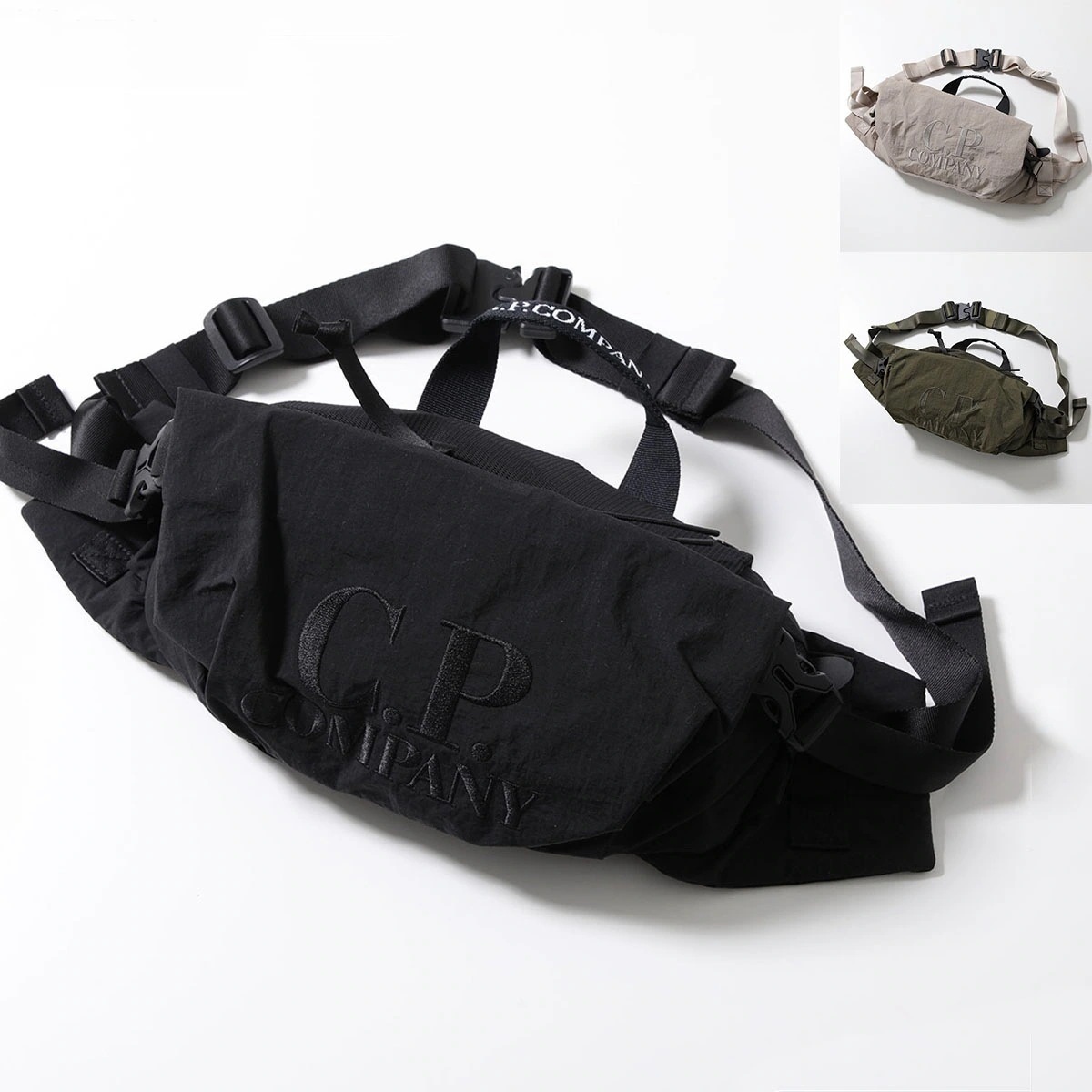 C.P.COMPANY シーピーカンパニー ボディバッグ 18CMAC298A 110188G メンズ ベルトバッグ クロスボディ ロゴ刺繍 撥水 鞄 カラー3色 18CMAC298A110188G9