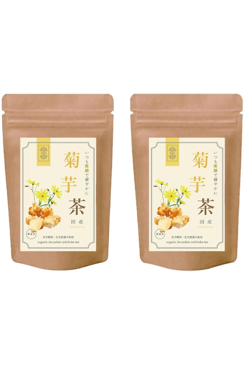 腸活茶 Neith 国産 無添加 菊芋茶 320g ノンカフェイン 自然の恵み きくいも茶 無農薬 ティーバック 4g×80包 Amazon限定