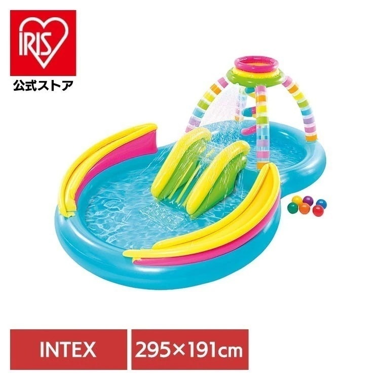 ビニールプール 大型 家庭用 レインボーファンネルプレイセンター 56137 INTEX
