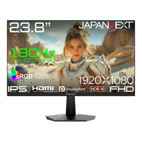 JAPANNEXT JN-IPS238G180F ブラック 23.8インチ 液晶ディスプレイPCモニター