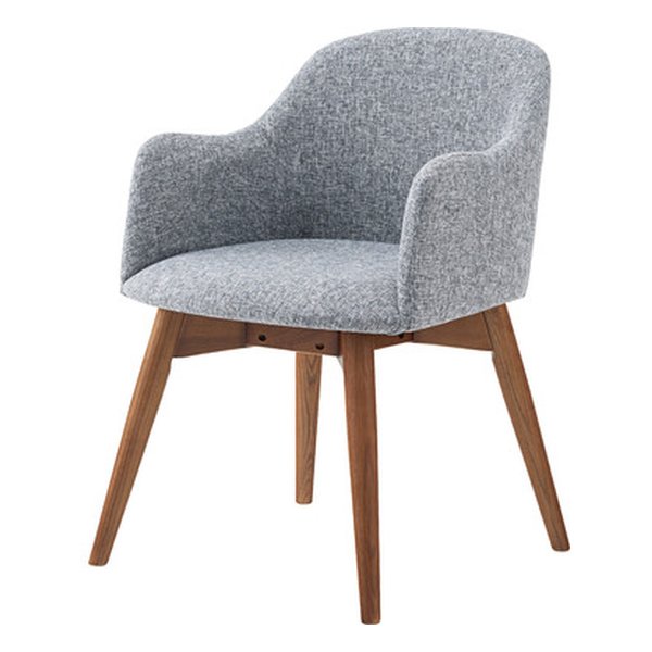 カラメリ チェア ブラウン/グレー 幅50×奥行き55×高さ73×座面高43cm KRM-010GYB