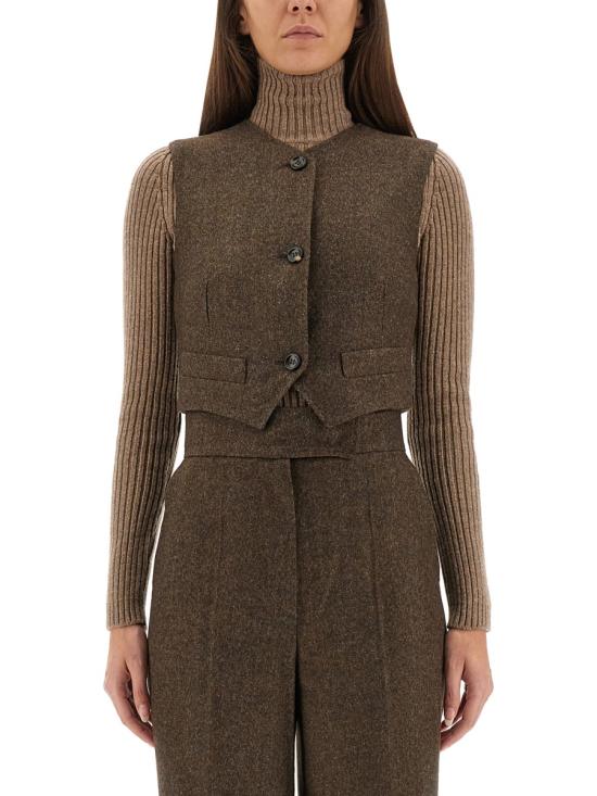 MAX MARA Women Vests 2521156123600 729001 BROWN