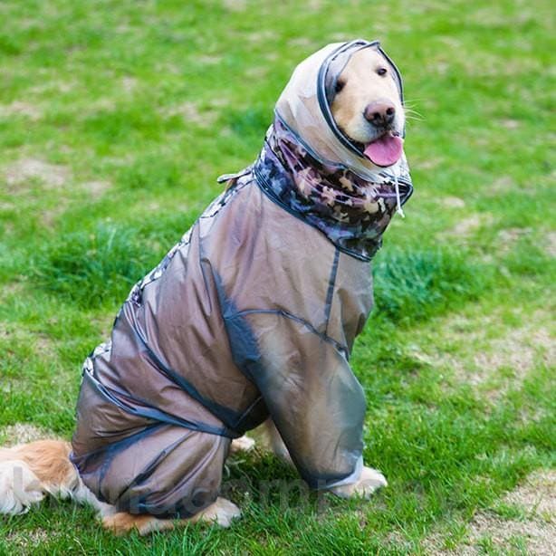 犬 レインコート 大型犬 中型犬 フルカバータイプ 雨除け パーカー レインウェア カッパ 防水 撥水犬用 雨 梅雨 雨具 散歩 犬 服