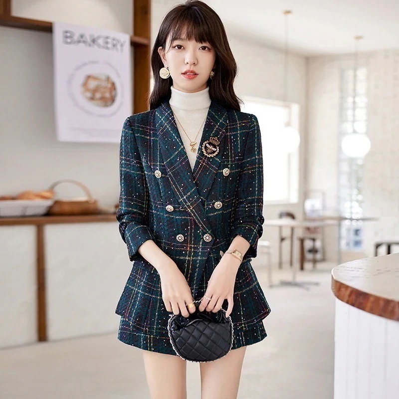 可愛い 二点セット jk制服 ショット丈 レディース スーツセット 卒業式 ズボンセット 春AWアウター セットアップ スーツジャケット 入学 7,201円