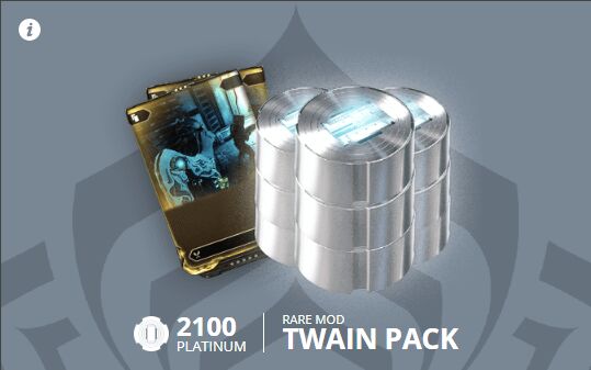 RARE MOD TWAIN PACK （2100 PLATINUM + MODS） Warframe