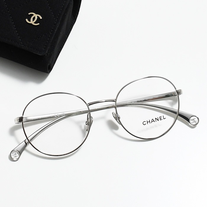CHANEL シャネル メガネ オーバル シェイプ オプティカル 2209 レディース シルバー アイウェア ロゴ