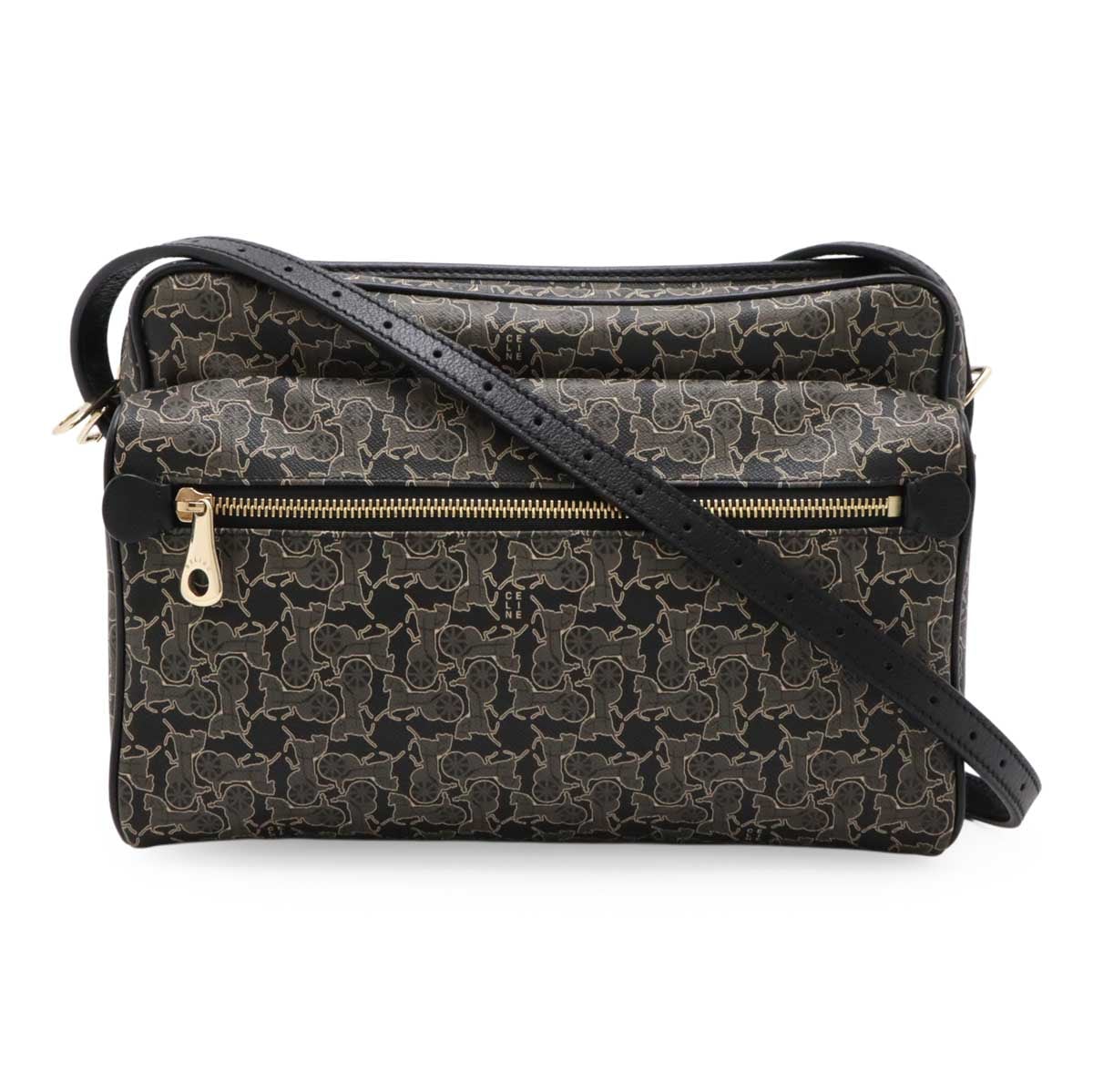 サルキー ショルダーバッグ 斜め掛け PVC レザー ブラック 黒 グレー チャーム付