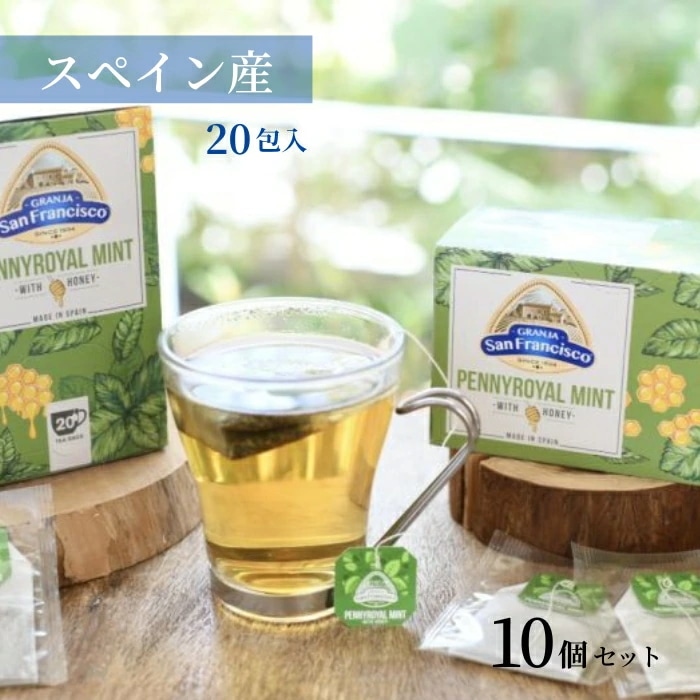はちみつ紅茶 グランハ サンフランシスコ ミントティー 20袋入 10箱セット 新パッケージ ティーバッグ 個包装 蜂蜜 紅茶専門店 ギフト 手土産 プレゼント 女性 アイスティー