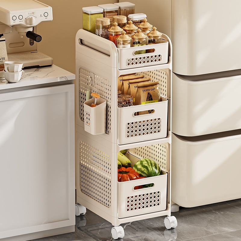 ジョイント付きキッチンシンクストレージラックマルチレイヤートロリー家庭用引き出し多機能ストレージラック