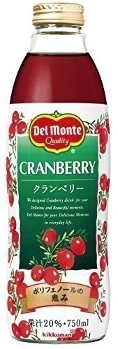 kikkoman(デルモンテ飲料) デルモンテ クランベリー 750ml×6本 ボトル