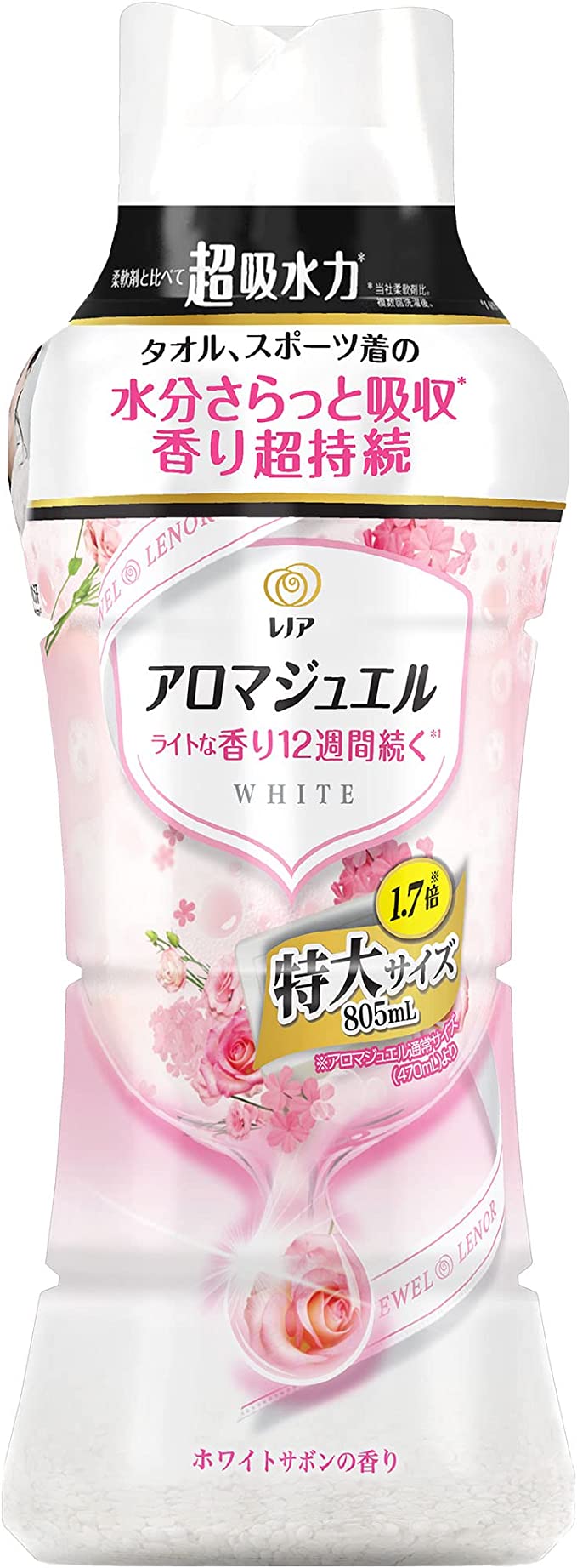 P＆G レノアハピネス レノアハピネスアロマジュエル 香り付け専用ビーズ ホワイトサボン 805ml 本体 6個セット