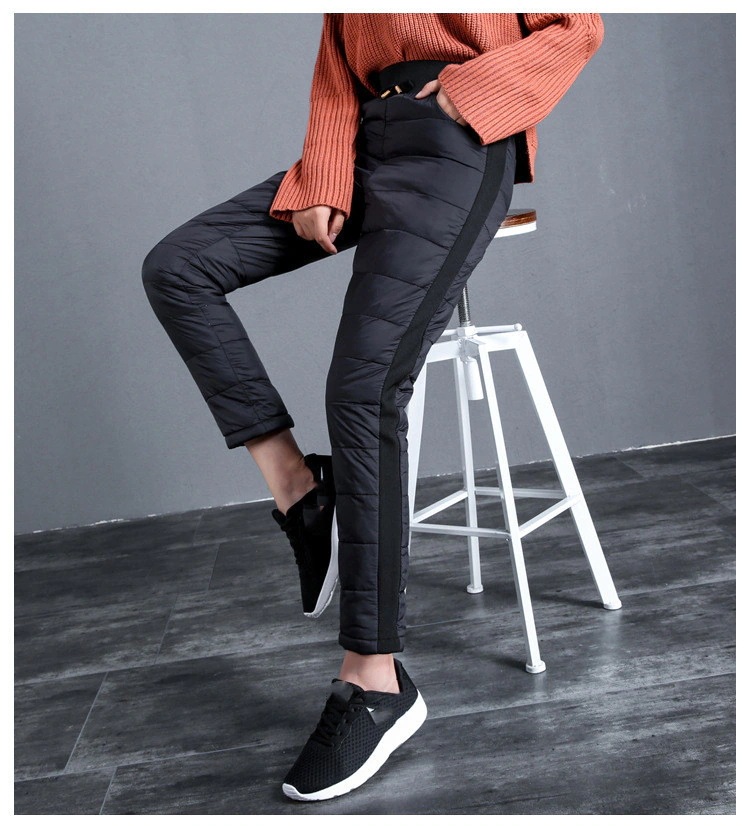 【1つ買うと1つ無料】ダウンパンツ レディース ロングパンツ ボトムス キルティングパンツ 防寒着 ズボン ウエストゴム カジュアル テーパードパンツ 保温性