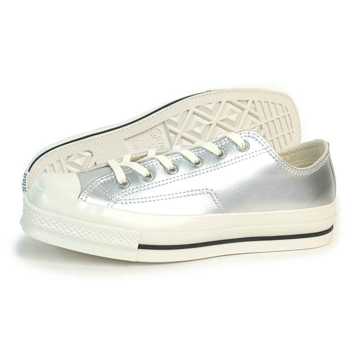 スニーカー メンズ レディース ローカット オールスター スクエアトウ SV OX シルバー ALL STAR SQUARETOE SV OX
