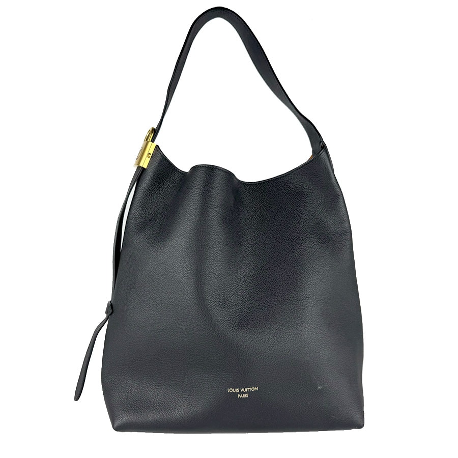 ルイ ヴィトン LOUIS VUITTON ショルダーバッグ ロウキー ホーボー MM レザー ブラック ゴールド レディース M24856 z8017