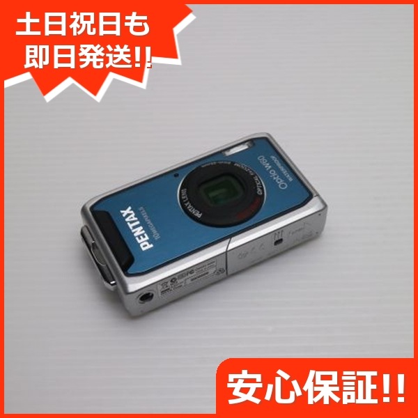 超美品 Optio W60 オーシャンブルー PENTAX デジカメ 157