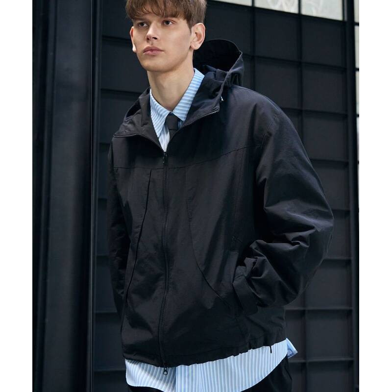 DRAW FIT ディビジョン フード付きウインドブレーカー [BLACK] DFJK4105BK 372634