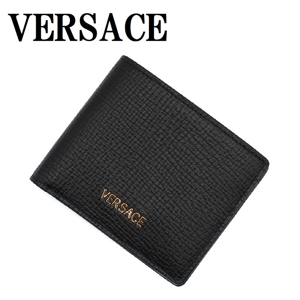 ヴェルサーチェ DPU2463 1A13695 1B00V 二つ折り 財布 ミス ウォレット 札入れ カード入れ メンズ レディース ブラック
