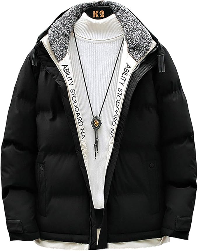 [foveitaa] 冬服 メンズ 防寒 コート 中綿 ジャケット 厚手 防風 防寒 シンプルデザイン 暖かい アウター