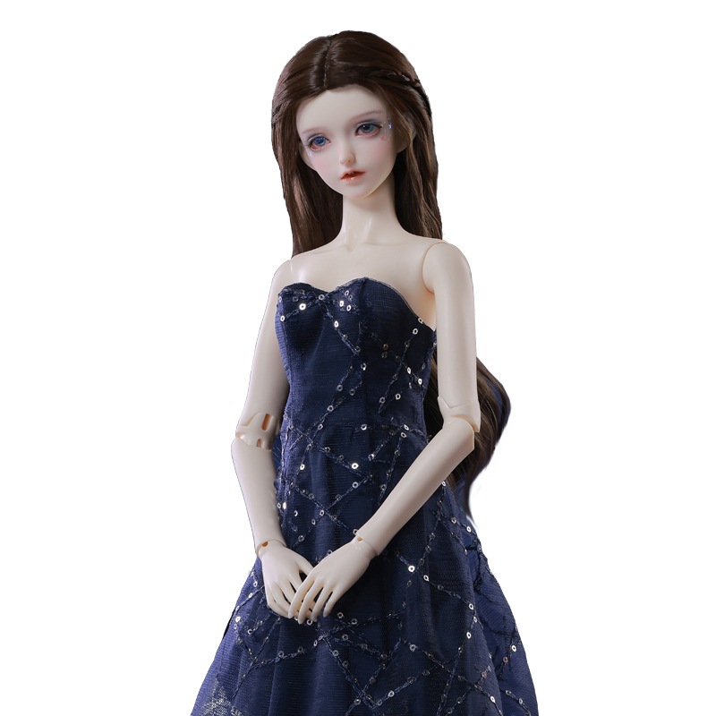 球体関節人形人形Elinaブルースリップオリジナルメーキャップ現物純手作り1/3BJDドール