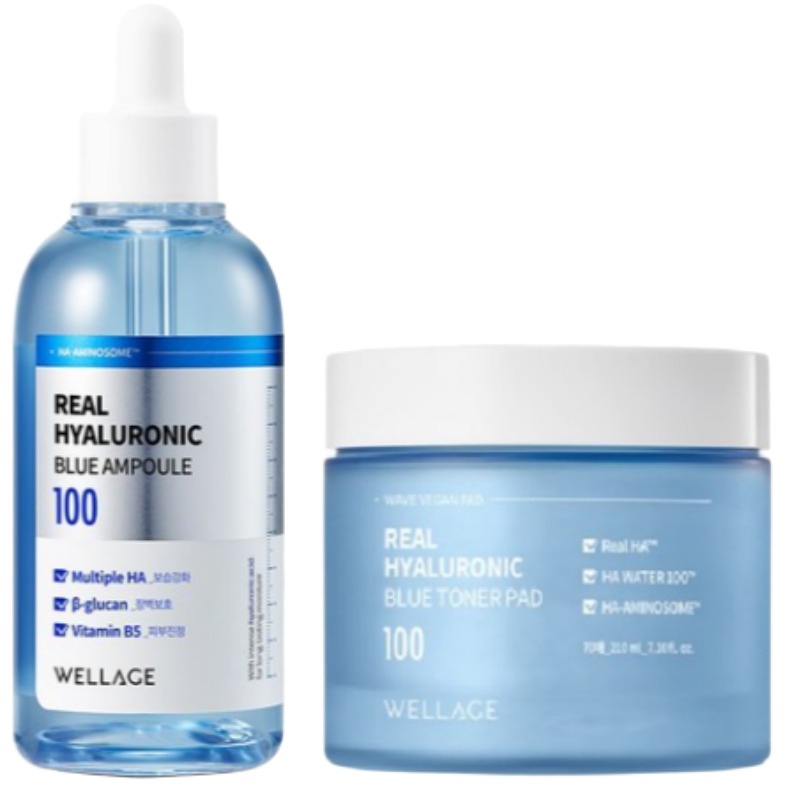 リアル ヒアルロニック ブルー 100 アンプル 100ml + ブルートナー パッド 70枚 210mlセット1個 5,974円