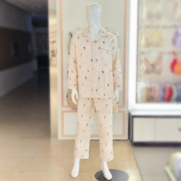 AK盆唐店　裏起毛 猫 キャラクター 男性 パジャマ MP8873A-CR