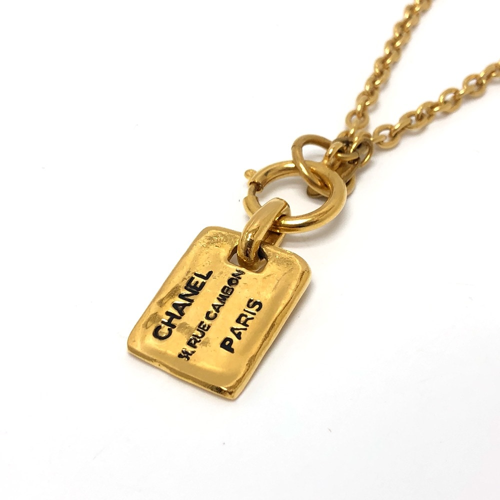 ネックレス タグ プレート メタル ゴールド