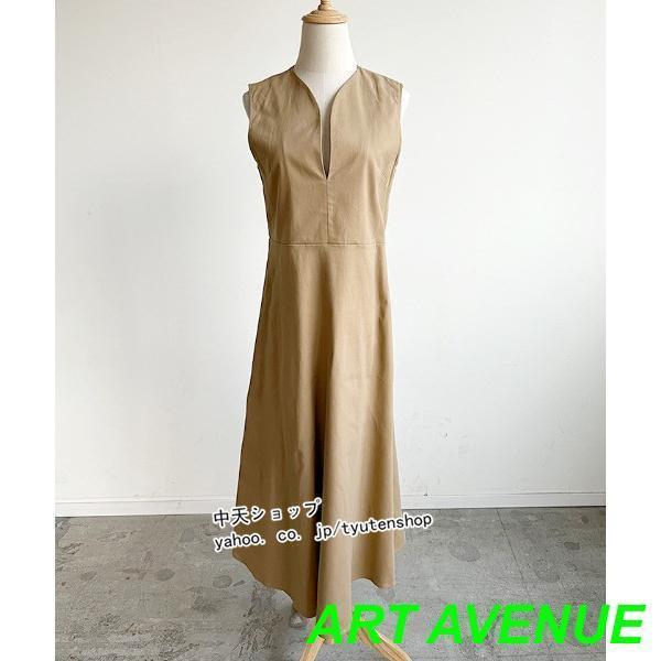 ジャンパースカート レディース マキシワンピース 春夏 ノースリーブワンピース 着痩せ 無地 ｖネックワンピース 黒 Aラインワンピース カジュアル コーデ 大人 4,851円