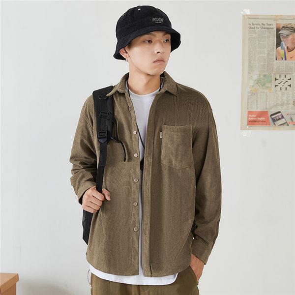 人気新作 コーデュロイシャツは長袖シャツ メンズ 秋服 長袖シャツ 無地 ボタンダウン コーデュロイ メンズ 秋服 メンズファッション お兄系 秋物 春秋 バレンタイン