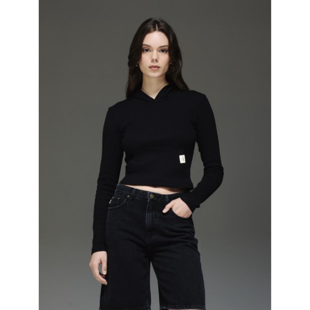 GLOWNY G COMFORT HOODIE BLACK GY24CLBHD001BK