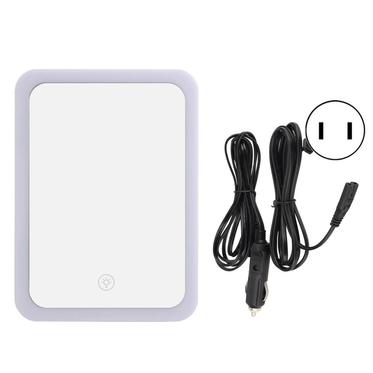 送料無料　ミニ冷蔵庫 冷蔵庫 小型 おしゃれ 一人暮らし 4L 冷蔵 加熱 冷温庫 保冷庫 保温庫 ミラー機能 LEDライト付き 化粧 省エネ 保冷保温 半導体チップ 家庭用 車載用 小型冷温庫 保