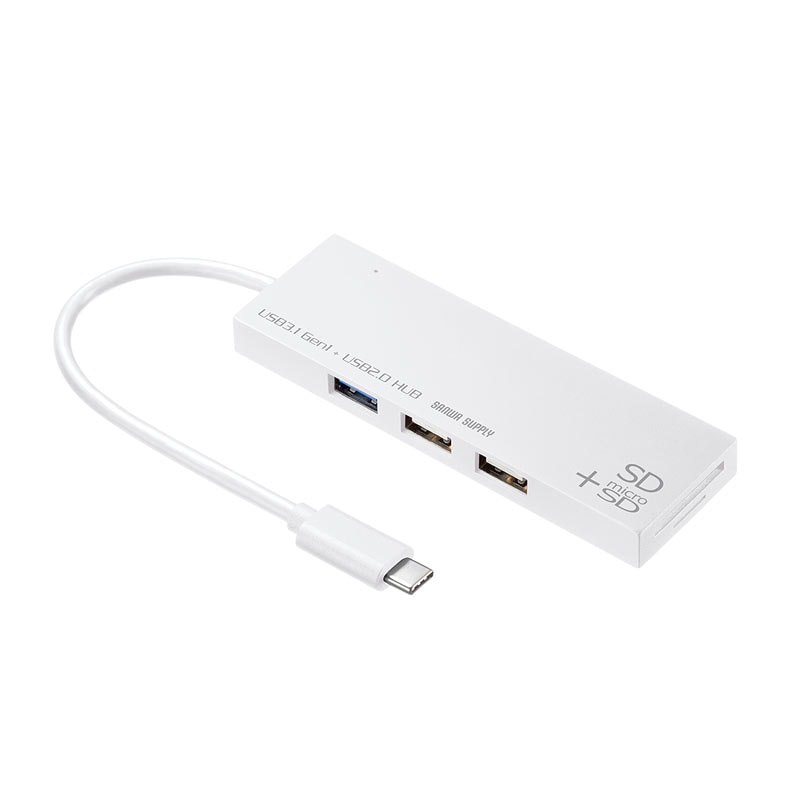 （まとめ買い）USB Type-Cコンボハブ カードリーダー付き USB-3TCHC16W [x3]