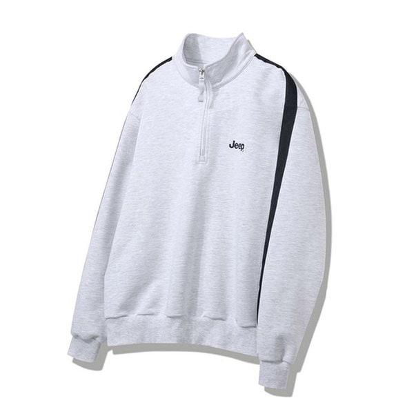 ショルダーライン ヘビーウェイト ハーフジップ 男女兼用 スウェットシャツ JQ5TSU832MW