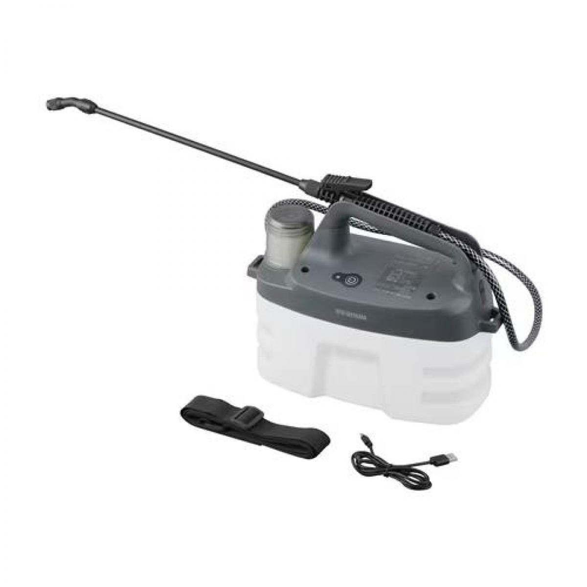 アイリスオーヤマ 充電式 噴霧器 JF-4000 ホワイトグレー USB Type-C 除草 容量4L 害虫駆除 雑草 駆除 水やり 電動 園芸 ガーデニング
