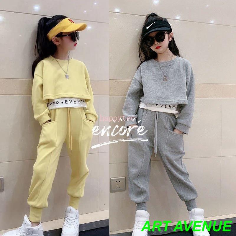 10pscグループ・バイセットアップ 韓国子供服 上下セット キッズ 女の子 2点セット ジャージ シンプル カジュアル スポーツ 2色 110 1 130 140 150 160