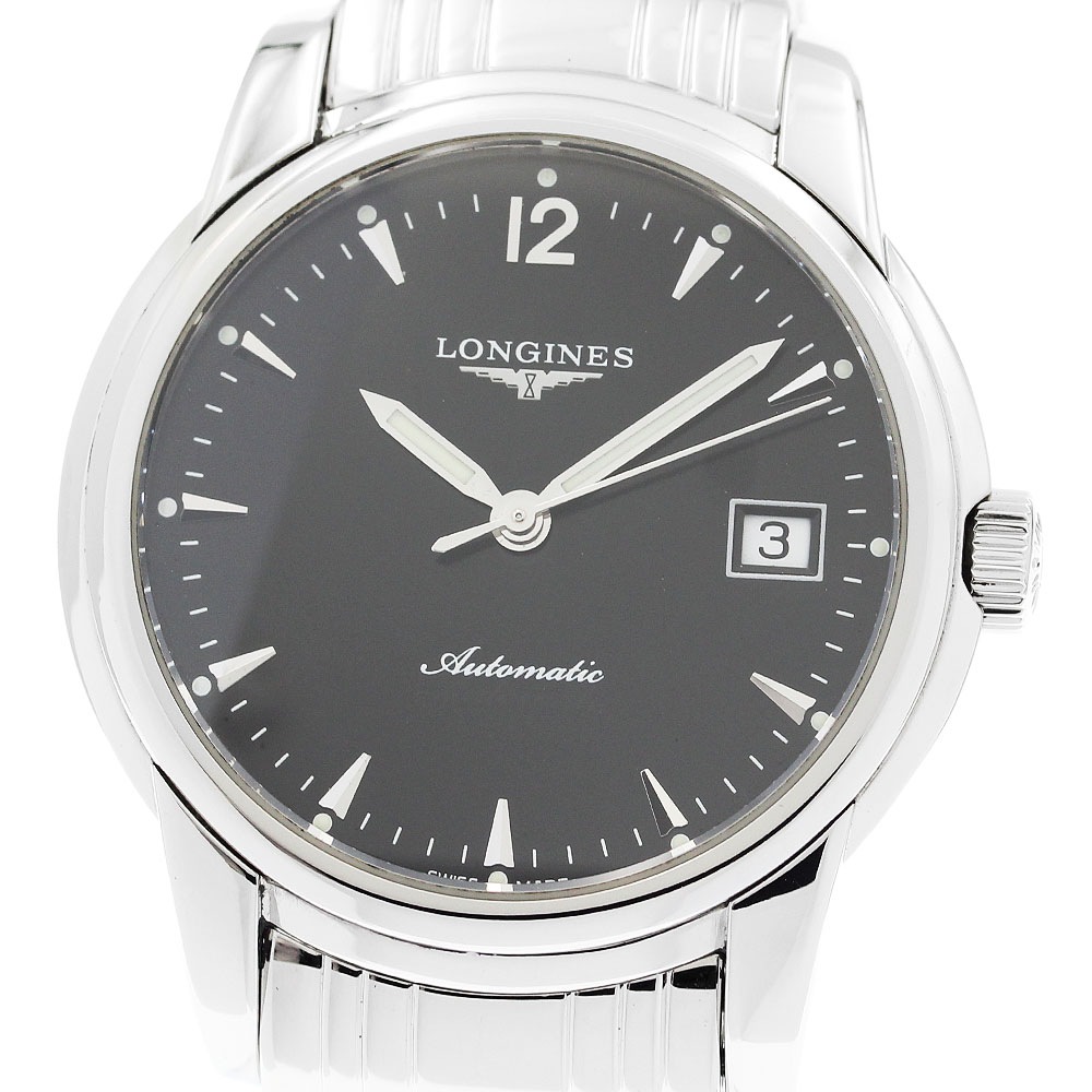 ロンジン LONGINES L2.763.4 サンティミエ デイト 自動巻き メンズ 良品 保証書付き_920871【中古】