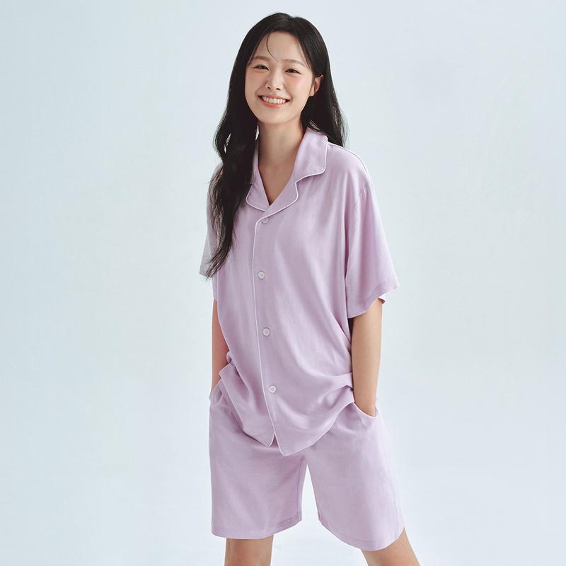 リネン半袖パジャマセット（男女共用）NRZ1024