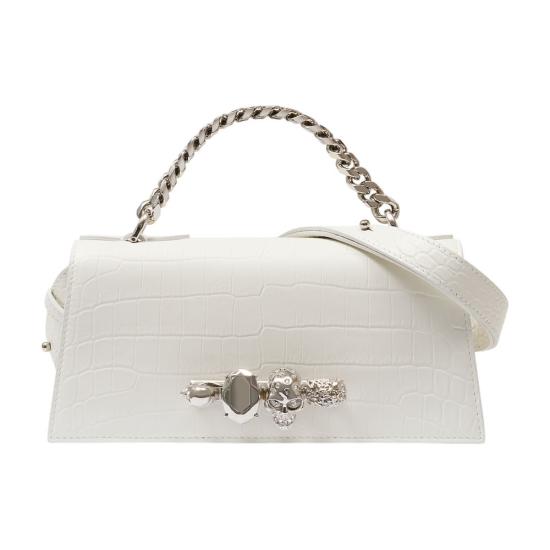 ALEXANDER MCQUEEN Women Messenger Bags 8661381HBT29013 white