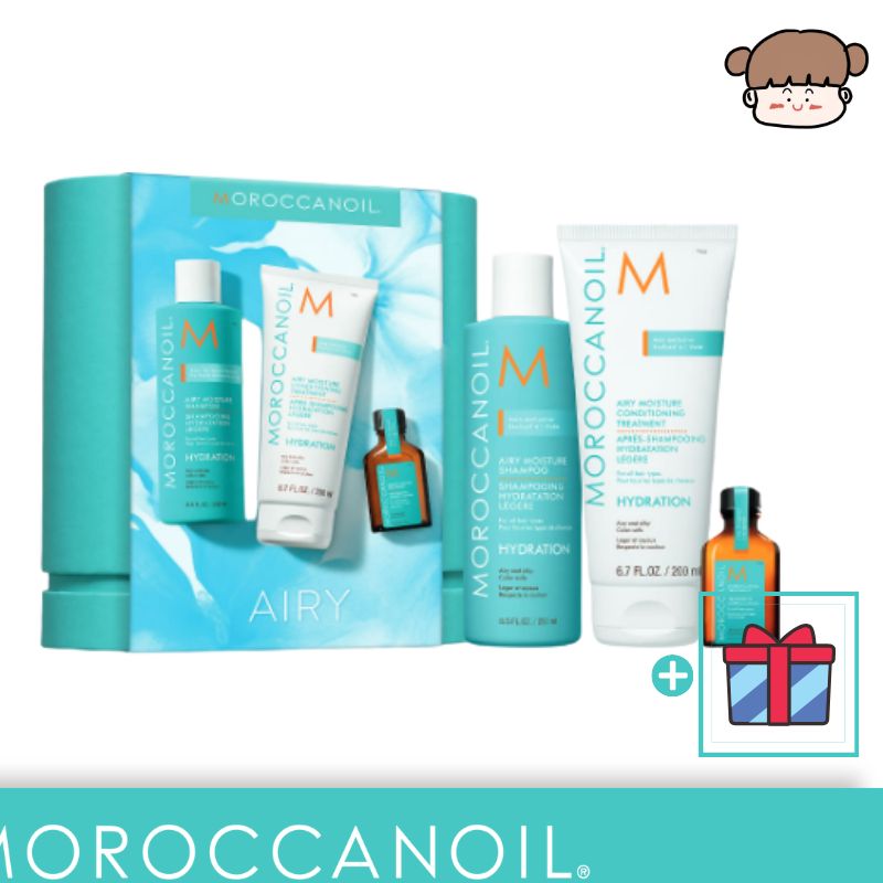 【モロッカンオイルモイスチャーセット】 モロッカンオイル シャンプー250ml＋トリートメント 200ml+オイル25ml＋シャワージェル10ml＋ボディーローション10ml‐ヘアケア
