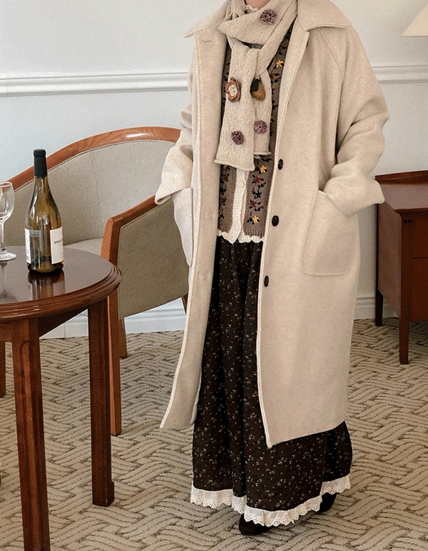 (ビッグサイズ) イッツ デイリー シンプル ラグラン ウール キルティング 冬 コート - 3color 5,618円