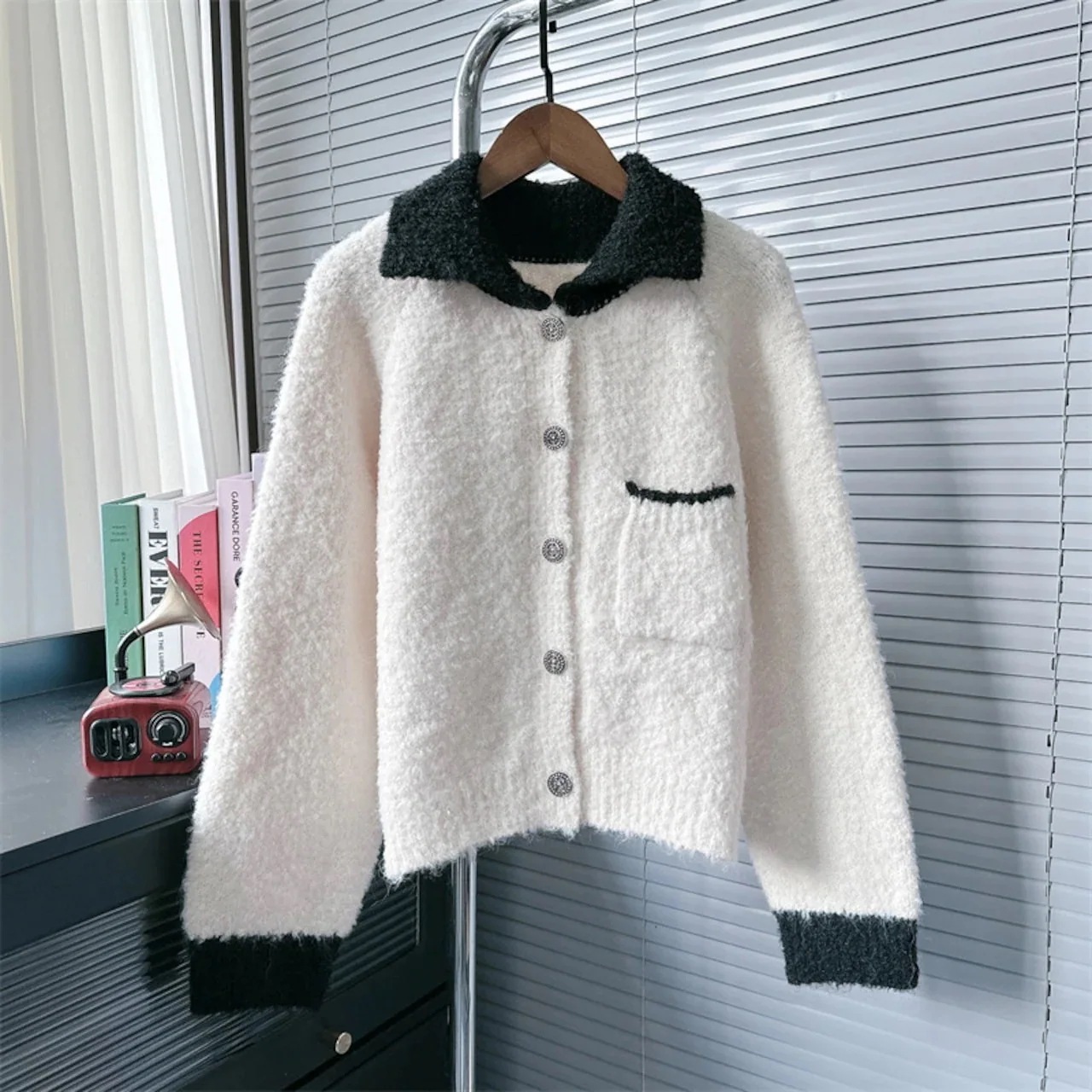 2025秋冬配色ニットカーデ30%までに制限