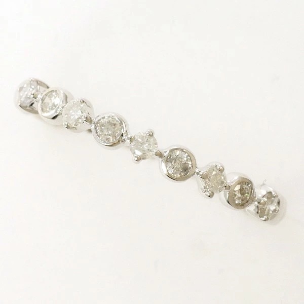 K10 10金 WG ホワイトゴールド リング 指輪 9.5号 ダイヤ 0.16 ジュエリー 中古