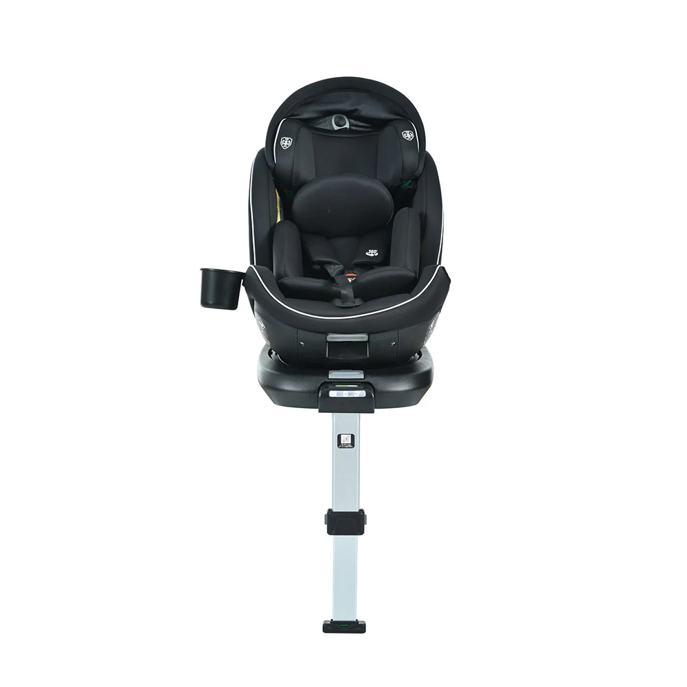 【サポートレッグタイプ】チャイルドシート 新生児 ISOFIX 0歳～12歳 360度回転式 40～150cm ジュニアシート 調節可能 洗える キャノピー付き ベビーシート ドリンクホルダー付き
