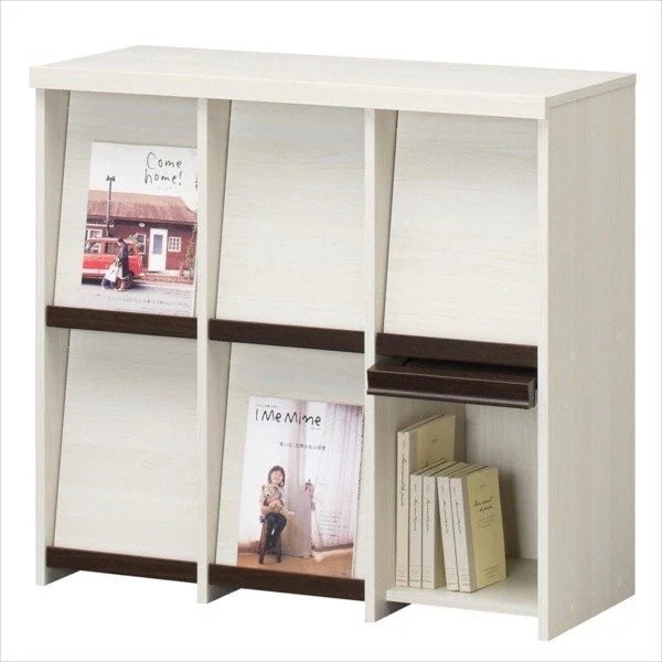 ラック 棚 木製 おしゃれ 北欧モダン 扉付き 白 ディスプレイラック フラップ扉 ホワイト シェルフ シンプル 低ホルムアルデヒド 省スペース