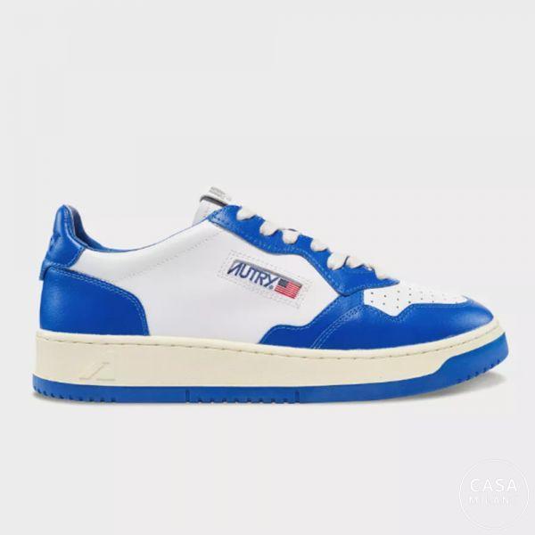 オートリー メダリスト ロー レザー スニーカー 女性 ブルー AULW WB15