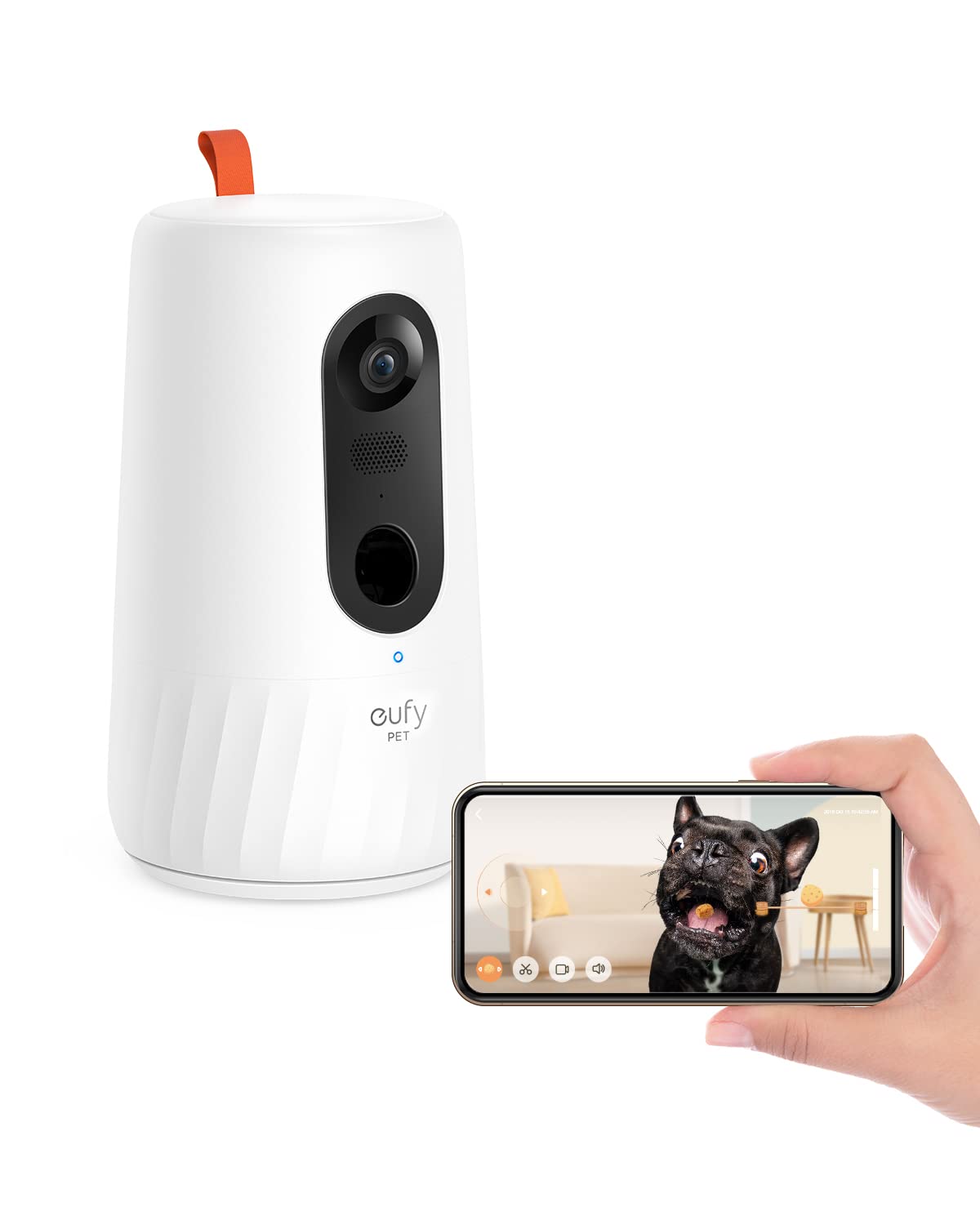 Anker Eufy Dog Camera D605（犬, 猫用自動給餌器）【ペットカメラ/Wi-Fi ペットカメラ / 360ビュー/犬 猫 留守番/飛び出すおやつ / 3段階 給餌距離調整/見守