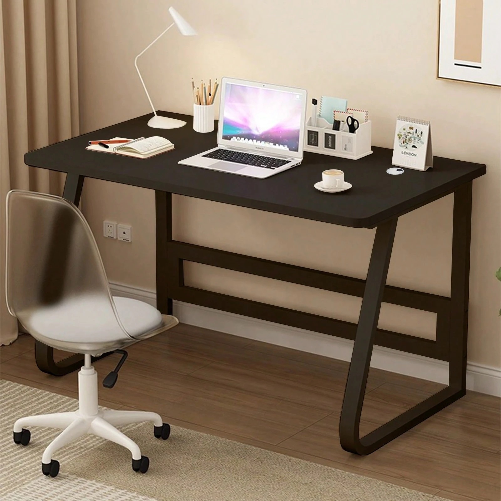 デスク パソコンデスク 勉強机 北欧 木製 机 幅80/100cm×奥行50cm PCデスク 在宅勤務 リモートワーク用 おしゃれテーブル シンプル 化粧台 作業机 仕事用 組立簡単
